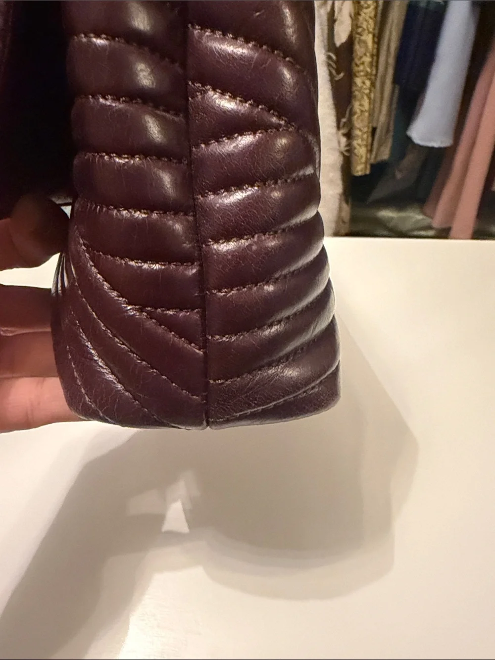 Tory Burch Kira Burgundy Quilted Leather Flap Crossbody/ Shoulder Bag